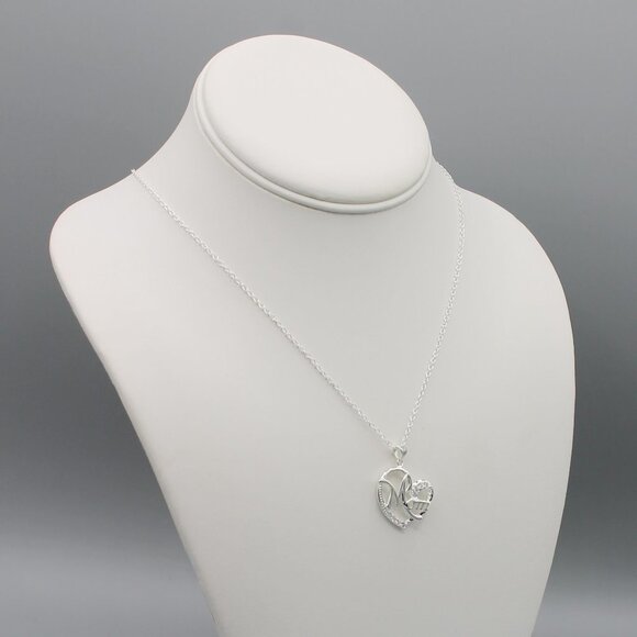 Jewelry necklace heart love Mom Mother crystals sparkly sparkle elegant new - Picture 5 of 6